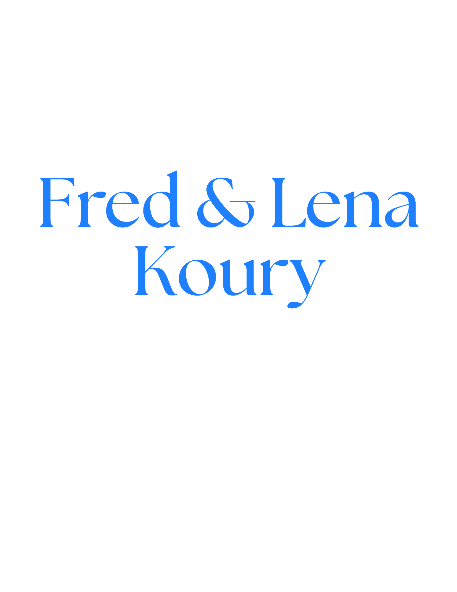 Fred and Lena Koury